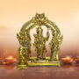 Brass Ram Darbar Murti (Size: 8.4 cm) for Home and Office Décor