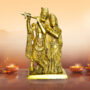 Brass Radha Krishna Murti (Size: 12.8 cm) Pooja Room