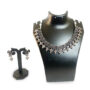 Oxidized Silver-Toned Beaded Hand Crafted Textured Layered Necklace