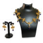 Antique Gold Plated and Ruby Elephant Necklace