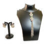 Silver-Toned Hand Crafted Textured Necklace